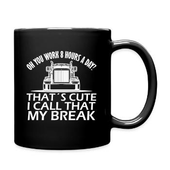 I will not be silent - truck driver - Full Colour Mug - black - Right