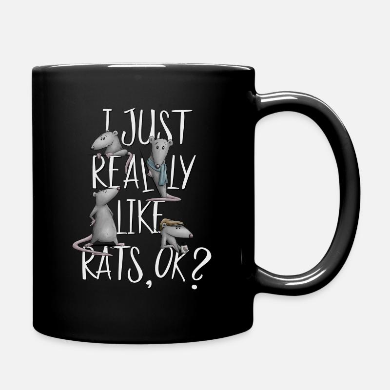 J’aime vraiment les rats, ok? J’aime juste les rats - Mug uni - noir
