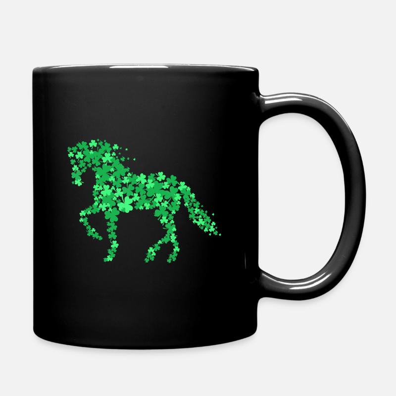 Cheval Trèfle Équitation Équitation - Mug uni - noir