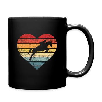 Horse Lover Rider Equestrian Horseman Gifts - Full Colour Mug - black - Right