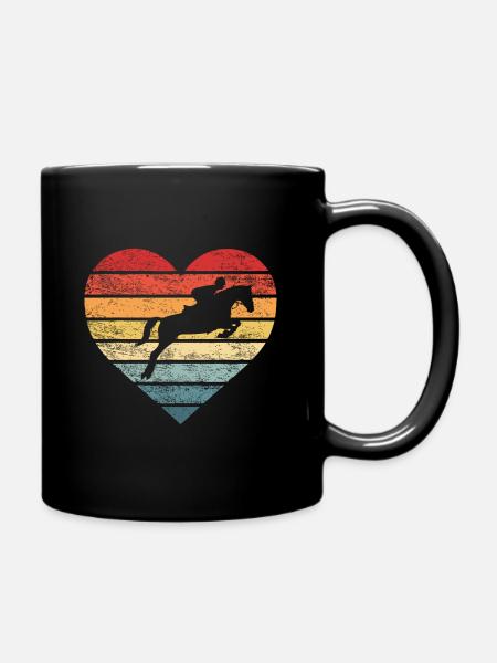 Pferdeliebhaber Reiter Reiter Reiter Geschenke - Tasse einfarbig - Schwarz