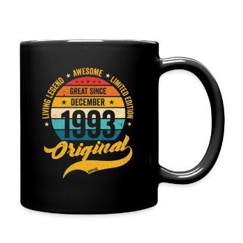 Rétro 30 ans Décembre 1993 Anniversaire Millésime - Mug uni - noir - Droite