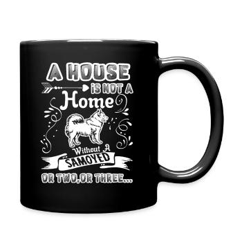 Samoyed Home Without Samoyed - Full Colour Mug - black - Right