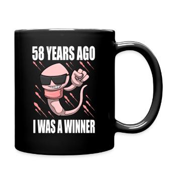 Homme Sperme Anniversaire 58 ans - Mug uni - noir - Droite