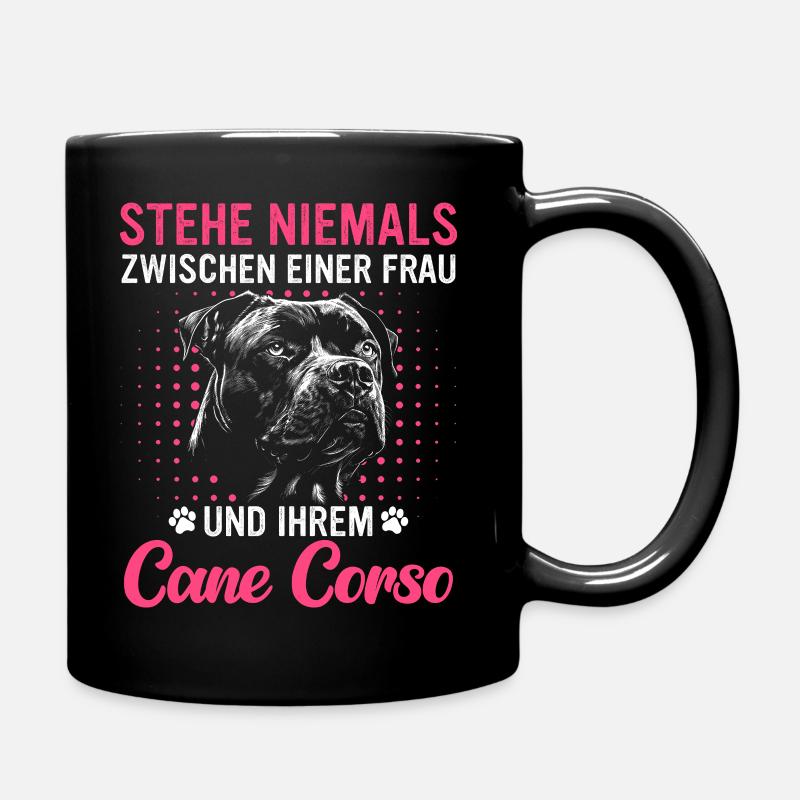 Cane Corso Italiano Hund - Tasse einfarbig - Schwarz