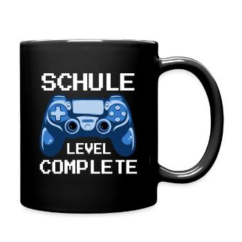 Schule Geschafft Schulabsolvent Schulabgänger - Tasse einfarbig - Schwarz - Rechts