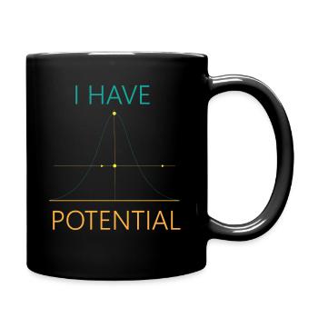 Ich habe Potenzial Physik Hauptfach - Tasse einfarbig - Schwarz - Rechts
