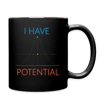Hauptfach Physik Ich habe Potenzial - Tasse einfarbig - Schwarz - Rechts