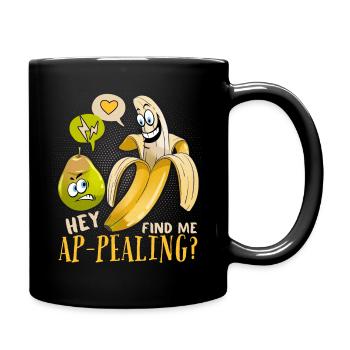 Bananen Witz, lustige Banane Appealing Wortspiel - Tasse einfarbig - Schwarz - Rechts