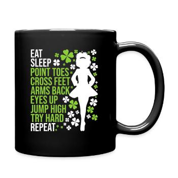 Eat Sleep Irish Dance - Irish Dancer - Full Colour Mug - black - Right