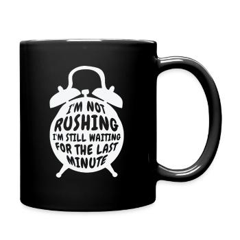 Procrastinating Alarm Clock Procrastinator Work - Full Colour Mug - black - Right