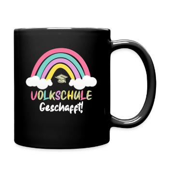 Volksschule Abgänger 2024 Tschüss Volksschule - Tasse einfarbig - Schwarz - Rechts