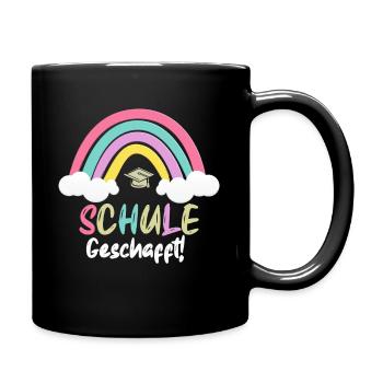 Schule Geschafft Schulabsolvent Schulabgänger - Tasse einfarbig - Schwarz - Rechts