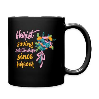 Les fleuristes sauvent des relations depuis des lustres - Mug uni - noir - Droite