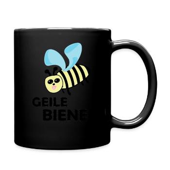 Geile Biene - Tasse einfarbig - Schwarz - Rechts