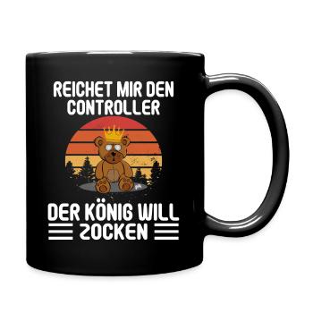 REICHET MIR DEN CONTROLLER GAMING I GAMER I ZOCKER - Tasse einfarbig - Schwarz - Rechts