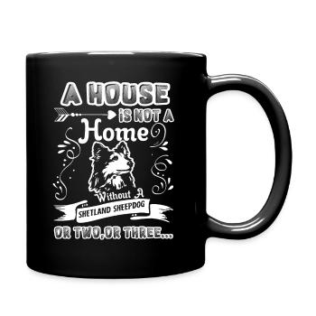 Shetland Sheepdog Home Without Shetland Sheepdog - Full Colour Mug - black - Right