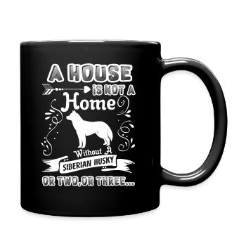 Siberian Husky Home Without Siberian Husky - Full Colour Mug - black - Right
