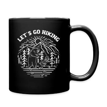 Let's go hiking - Full Colour Mug - black - Right