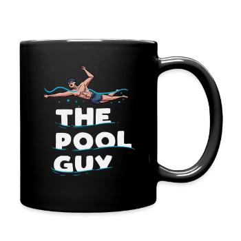 The pool guy Design for a pool swimmer - Full Colour Mug - black - Right