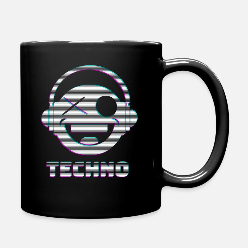 Techno - Full Colour Mug - black