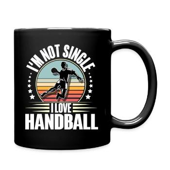 Handball Handballer - Tasse einfarbig - Schwarz - Rechts