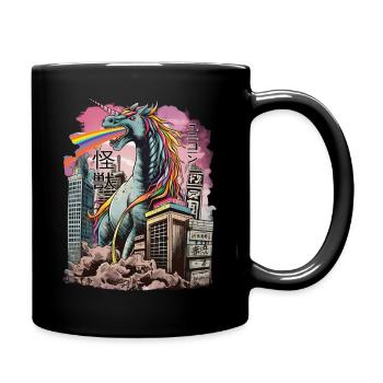 Kaiju Einhorn Japanisches Monster Anime Manga - Tasse einfarbig - Schwarz - Rechts