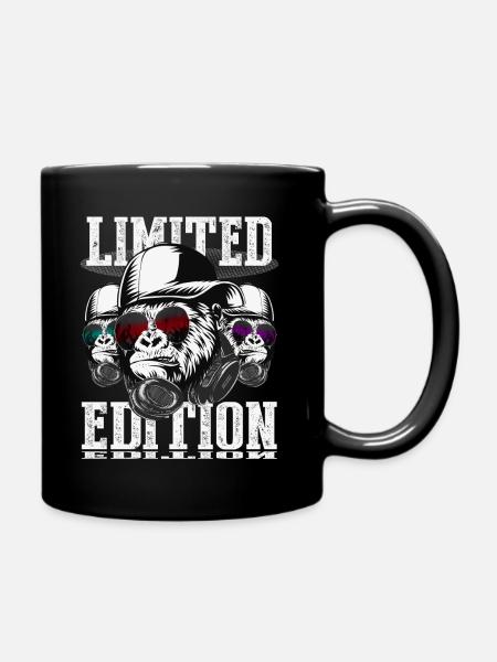Limited Deluxe Edition DJ Gorilla Design - Tasse einfarbig - Schwarz
