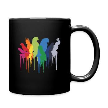 Macaw Cockatiel African Grey Parrot Bird Lover - Full Colour Mug - black - Right