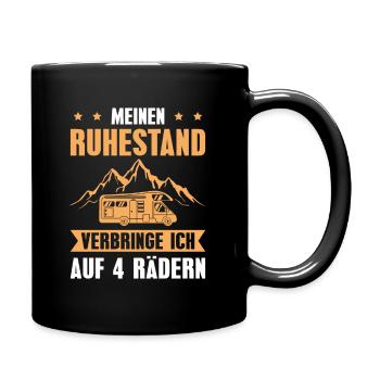 Ruhestand Pension Camping Camper in Rente - Tasse einfarbig - Schwarz - Rechts