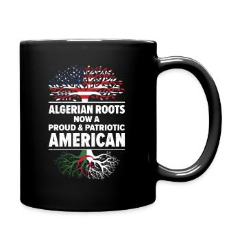 Born Algerian Algeria American USA Citizenship - Full Colour Mug - black - Right