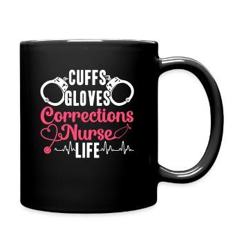 Correctional Nurse Nursing Correction Officer - Full Colour Mug - black - Right