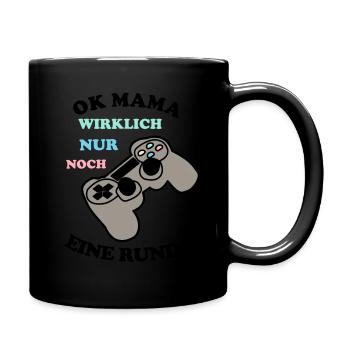 Controller Mama - Tasse einfarbig - Schwarz - Rechts
