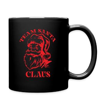 Team Weihnachtsmann - Frohe Weihnachten - Tasse einfarbig - Schwarz - Rechts