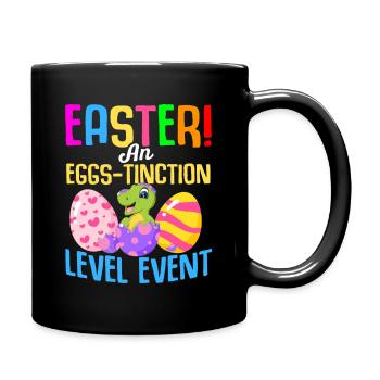 Easter T-rex Dinosaur Rabbit Easter Holiday - Full Colour Mug - black - Right