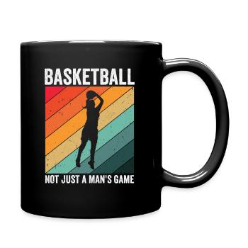 Internationaler Frauentag Basketball - Tasse einfarbig - Schwarz - Rechts