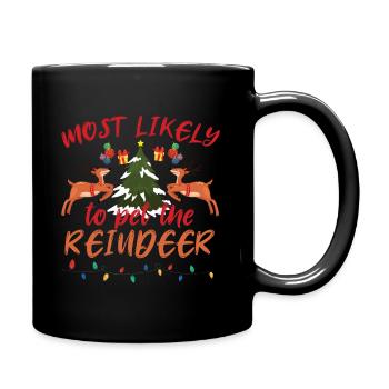 Les plus susceptibles de caresser les rennes - Mug uni - noir - Droite