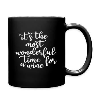 C’est le meilleur moment pour un vin - Mug uni - noir - Droite