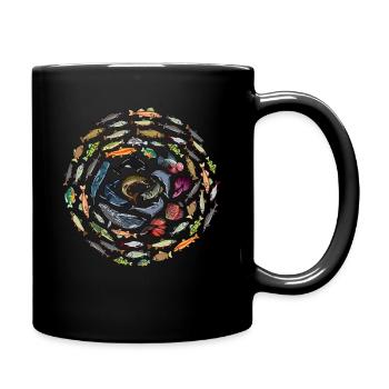 Fish Collector Freediving - Full Colour Mug - black - Right