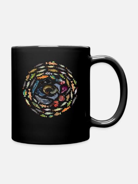 Fish Collector Freediving - Full Colour Mug - black