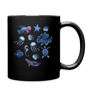 Amateur de poissons Animal marin mer - Mug uni - noir - Droite