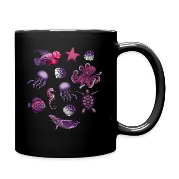Marine animal Sea Underwater - Full Colour Mug - black - Right