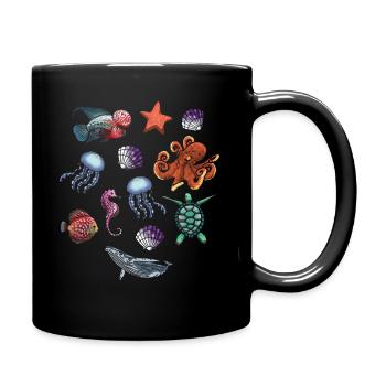 Fish Season Sea animal Sea - Full Colour Mug - black - Right