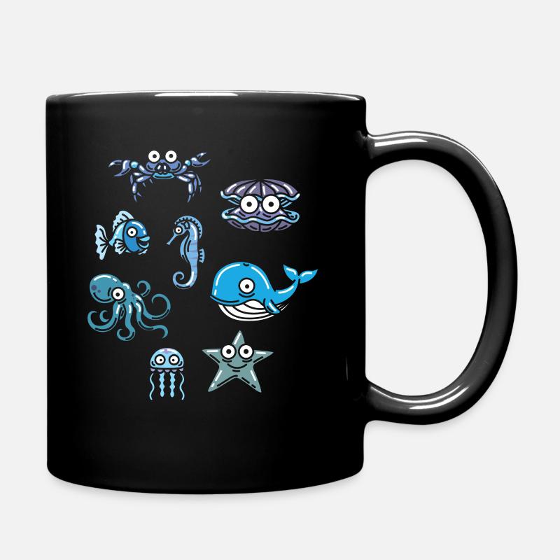 Wassertier Ozean Leben Meerestier - Tasse einfarbig - Schwarz