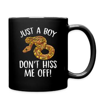 just a boy dont hiss me off Design - Tasse einfarbig - Schwarz - Rechts