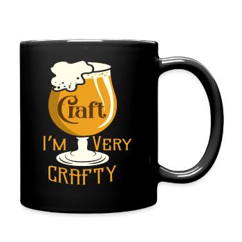 Craft beer funny design - I'm very crafty - Full Colour Mug - black - Right