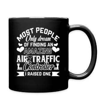 Air Traffic Controller Air Traffic Controller Mom - Full Colour Mug - black - Right