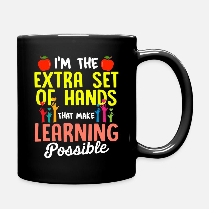 Hilfskraft Lehrerin Hilfserzieherin - Tasse einfarbig - Schwarz
