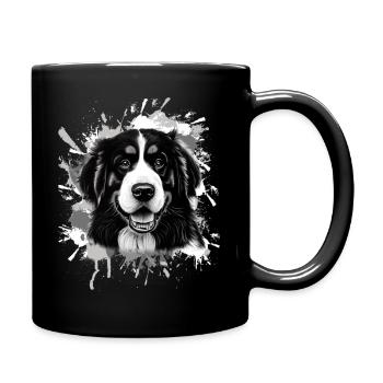 Bernadiner Hund - Tasse einfarbig - Schwarz - Rechts