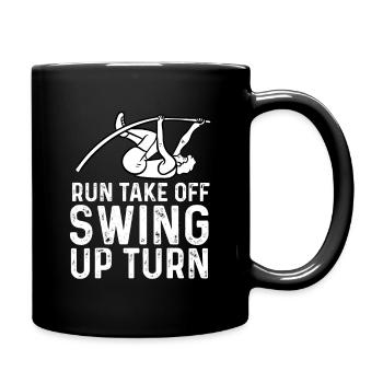run take off swing up turn Design - Full Colour Mug - black - Right